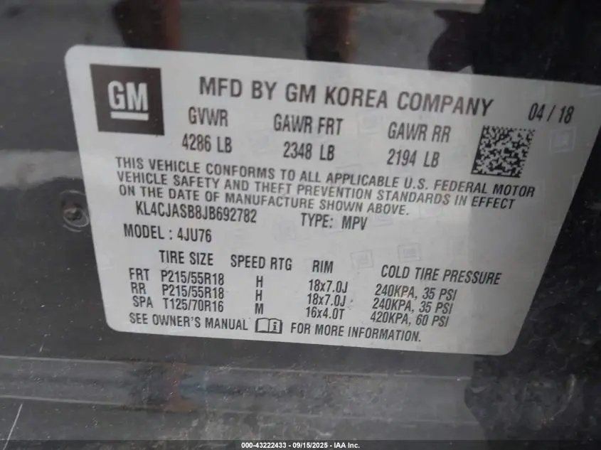 2018 BUICK ENCORE PREFERRED