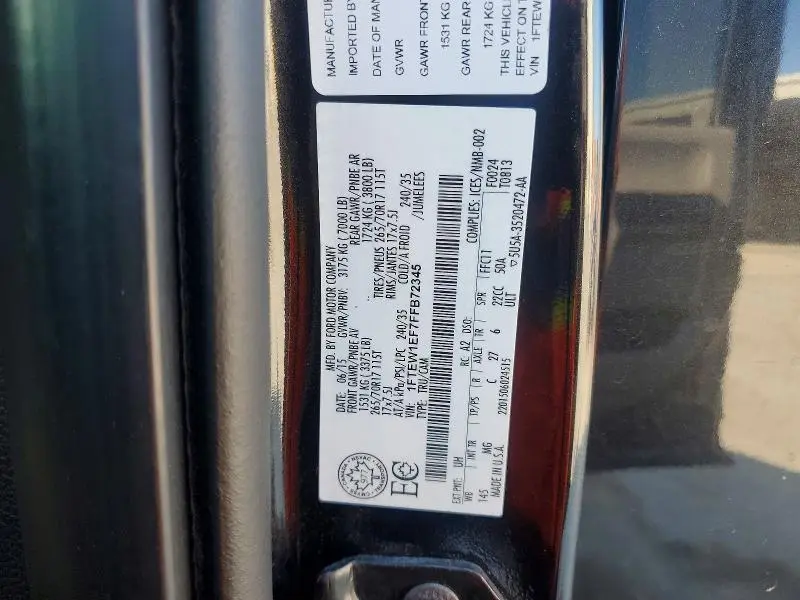 2015 FORD F150   