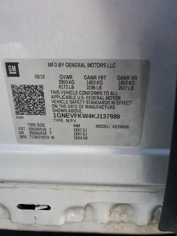 2019 CHEVROLET TRAVERSE LS  