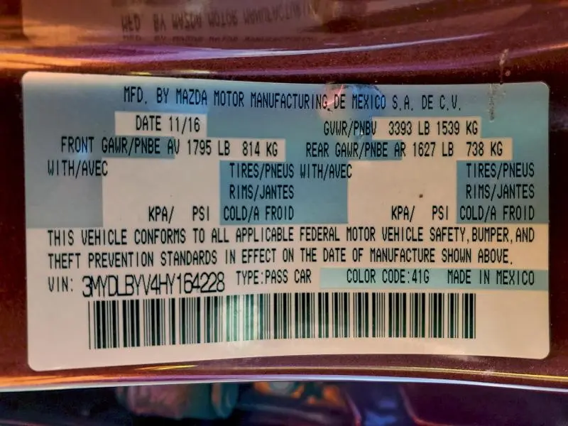 2017 TOYOTA YARIS IA   