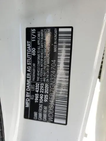 2016 MERCEDES-BENZ CLA 250  