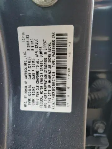2017 HONDA ACCORD LX  