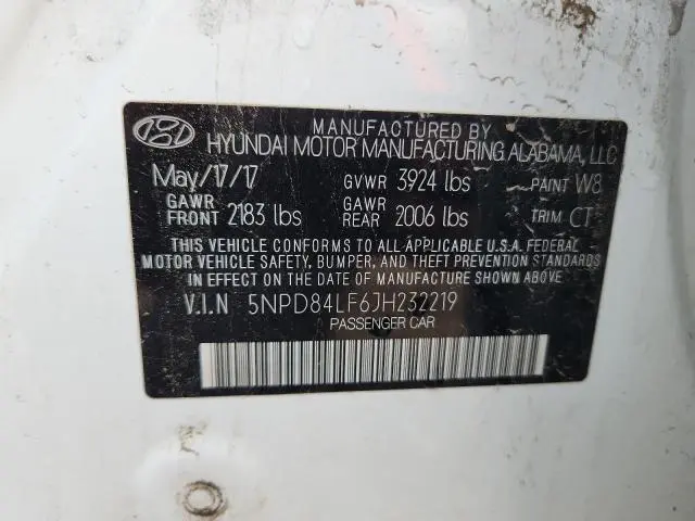 2018 HYUNDAI ELANTRA SEL  