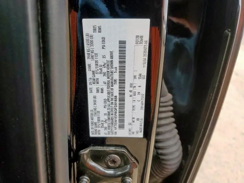 2016 FORD F150 SUPERCREW  