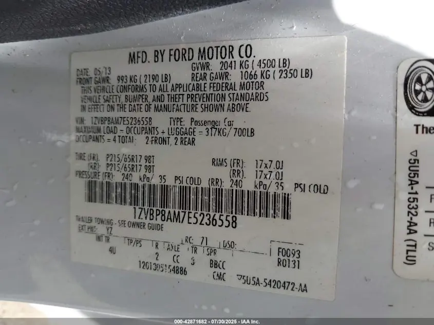2014 FORD MUSTANG V6 PREMIUM
