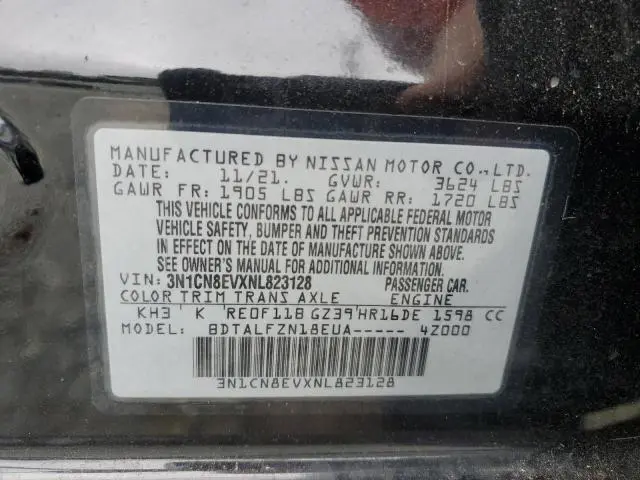 2022 NISSAN VERSA SV  