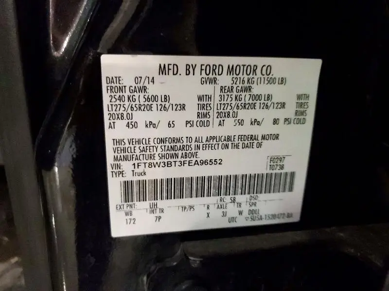 2015 FORD F350 SUPER DUTY  