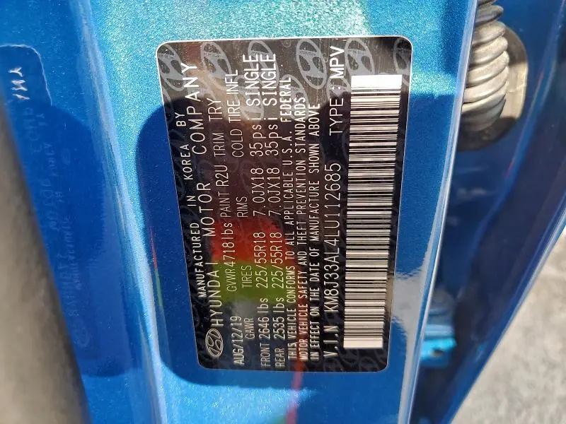 2020 HYUNDAI TUCSON LIMITED  