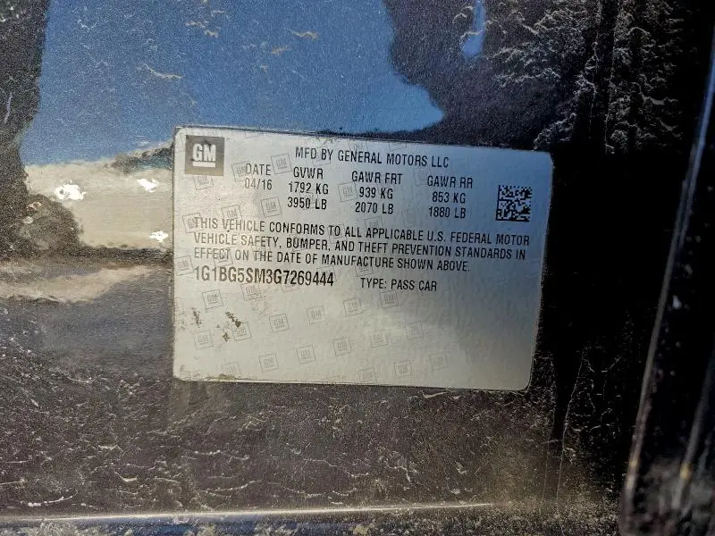 2016 CHEVROLET CRUZE PREMIER  