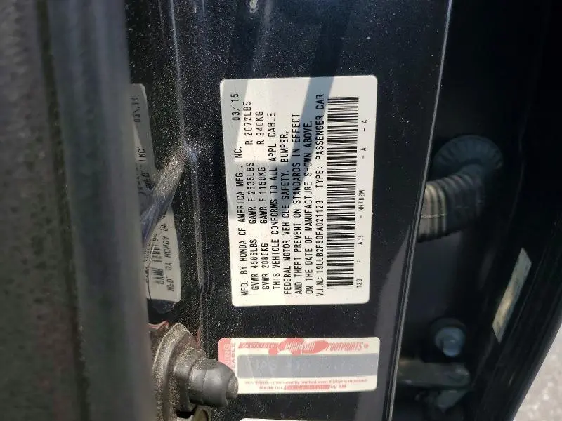2015 ACURA TLX TECH  