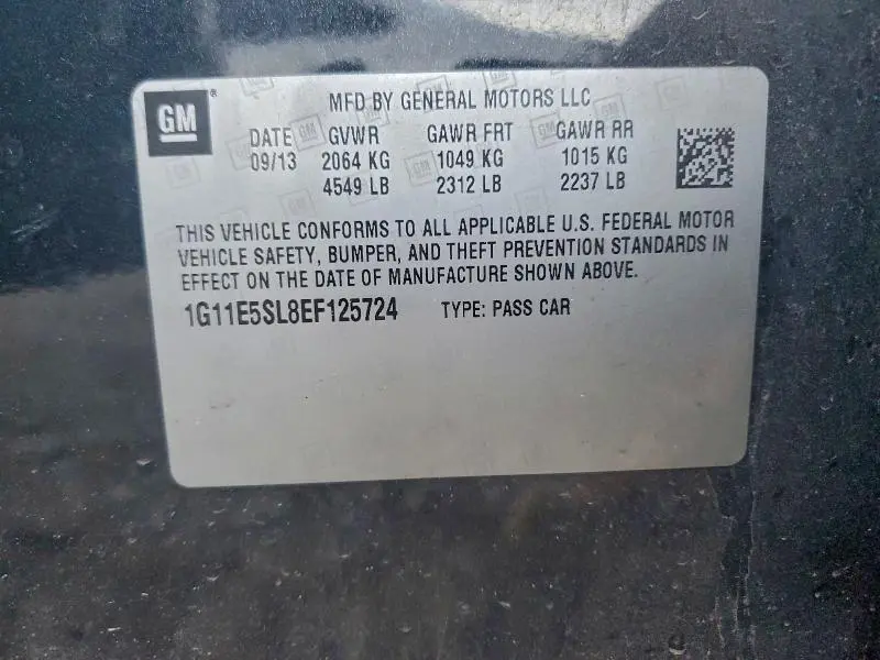 2014 CHEVROLET MALIBU 2LT  