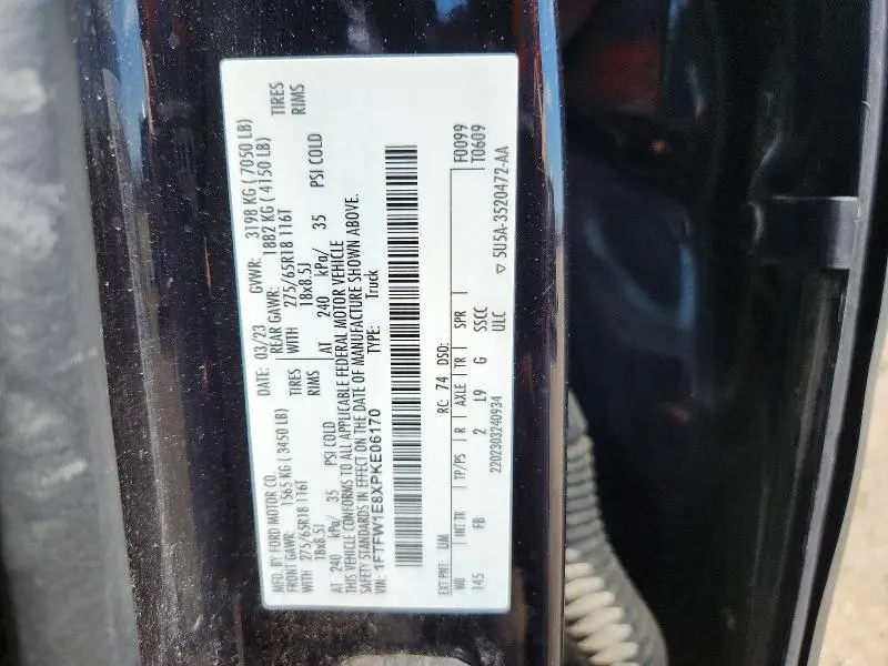 2023 FORD F150 SUPERCREW  