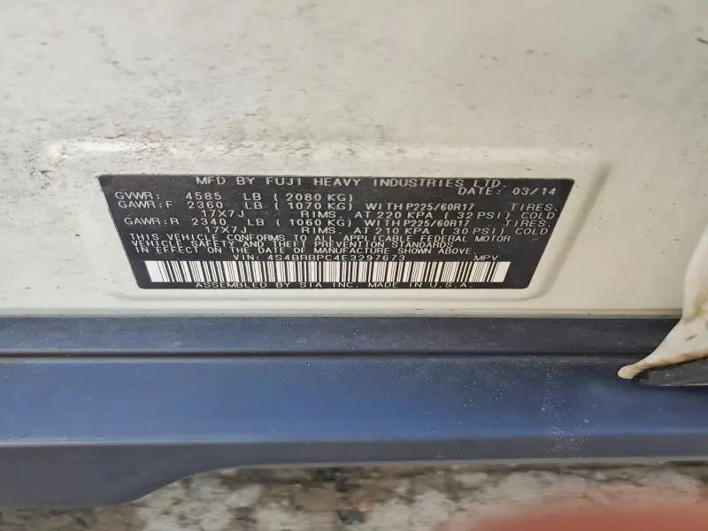 2014 SUBARU OUTBACK 2.5I LIMITED  