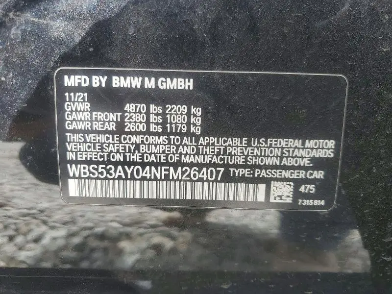2022 BMW M3   