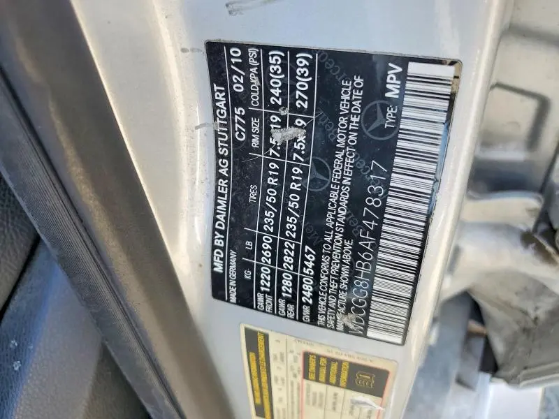 2010 MERCEDES-BENZ GLK 350 4MATIC  