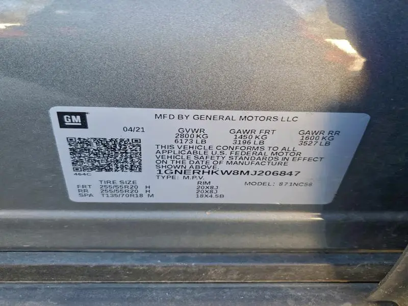 2021 CHEVROLET TRAVERSE LT  