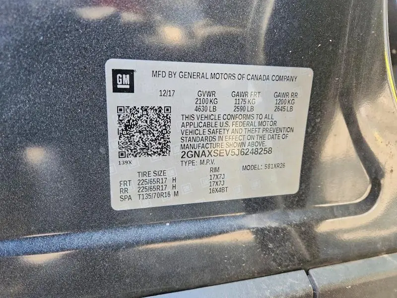 2018 CHEVROLET EQUINOX LT  