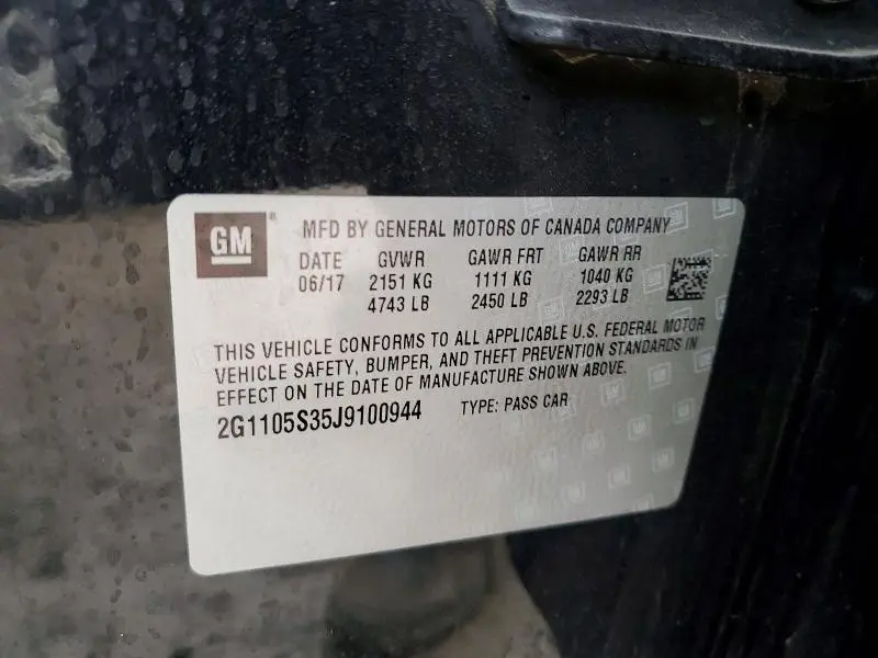 2018 CHEVROLET IMPALA LT  