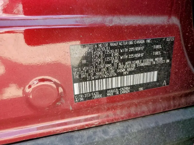 2023 TOYOTA RAV4 XLE  