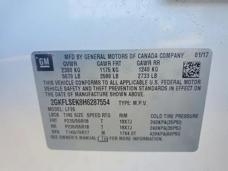 2017 GMC TERRAIN SLE  