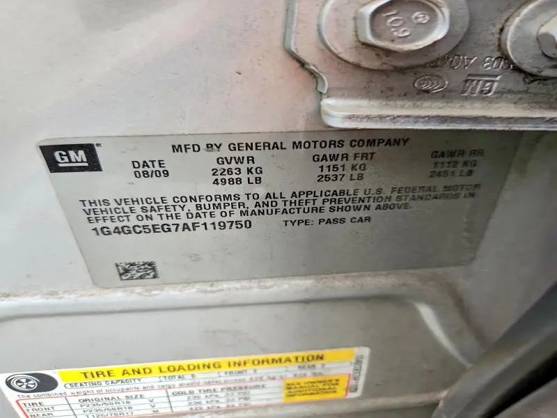 2010 BUICK LACROSSE CXL  