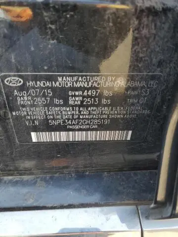 2016 HYUNDAI SONATA SPORT  