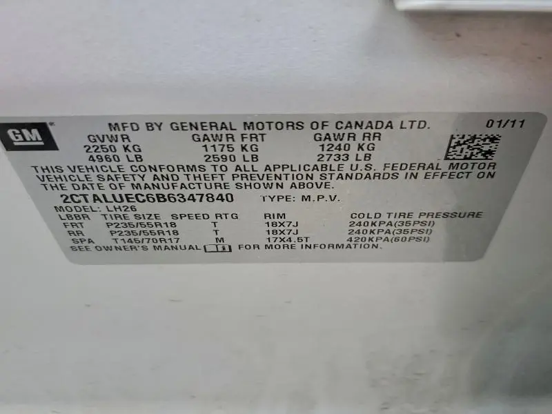 2011 GMC TERRAIN SLT  