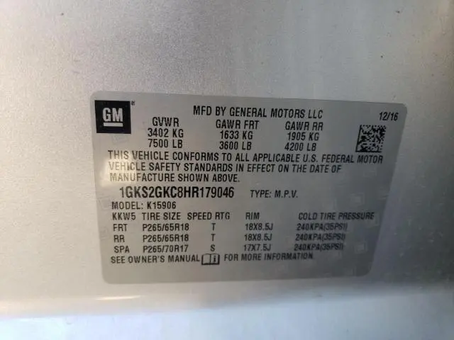 2017 GMC YUKON XL K1500 SLT  