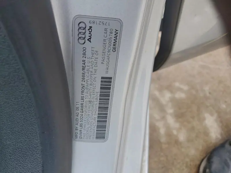 2012 AUDI A7 PRESTIGE  