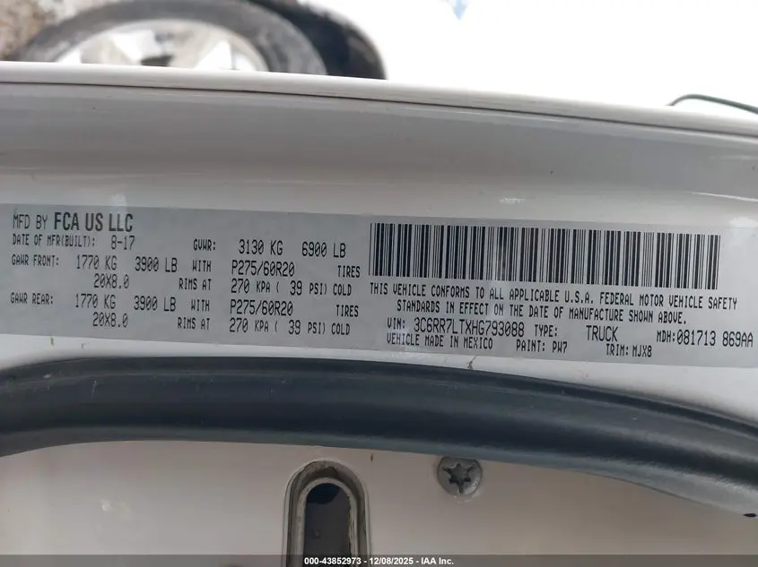 2017 RAM 1500 BIG HORN  4X4 5'7 BOX