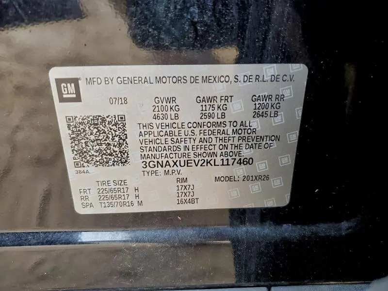 2019 CHEVROLET EQUINOX LT  