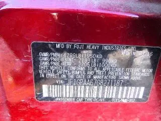 2016 SUBARU IMPREZA   