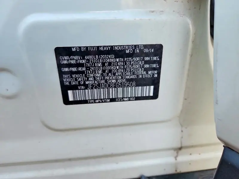 2015 SUBARU FORESTER 2.5I PREMIUM  