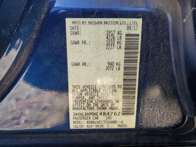 2017 NISSAN ALTIMA 2.5  