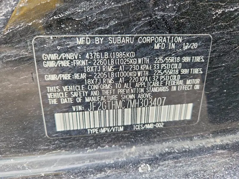 2021 SUBARU CROSSTREK LIMITED  