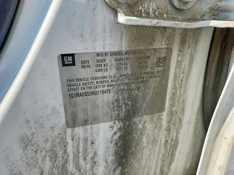 2017 CHEVROLET VOLT LT  