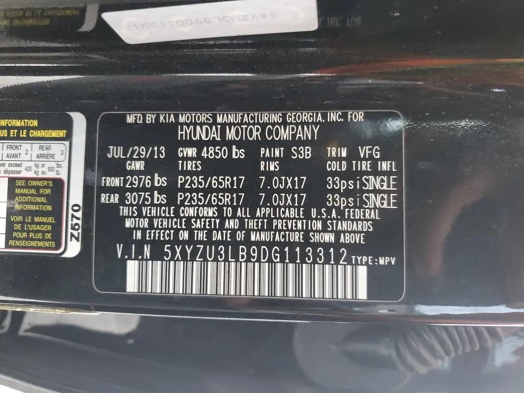 2013 HYUNDAI SANTA FE SPORT   