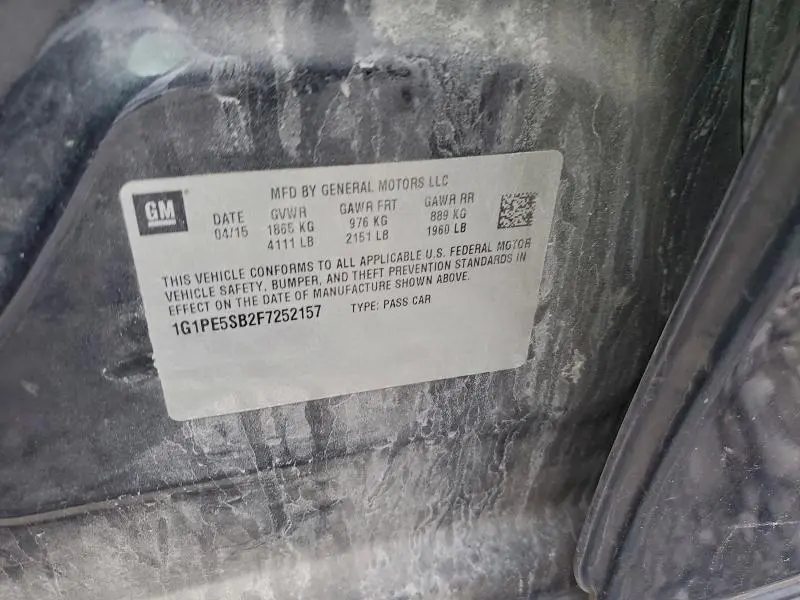 2015 CHEVROLET CRUZE LT  