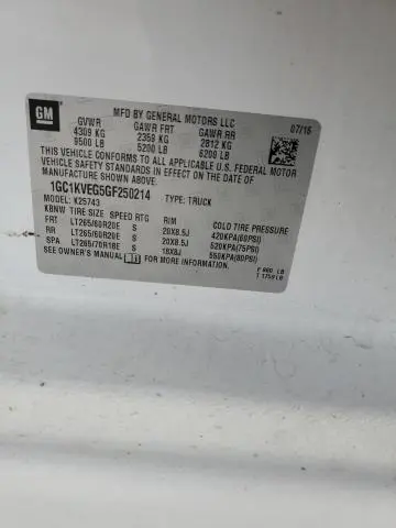 2016 CHEVROLET SILVERADO K2500 HEAVY DUTY LT  