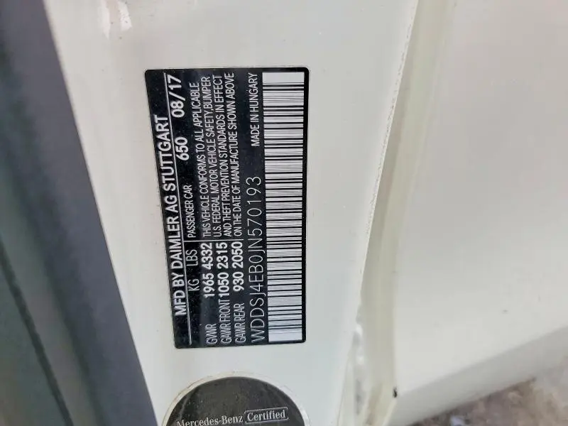 2018 MERCEDES-BENZ CLA 250  