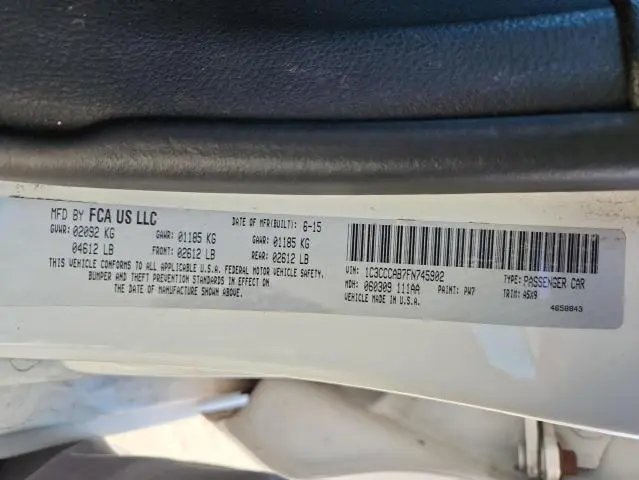 2015 CHRYSLER 200 LIMITED  