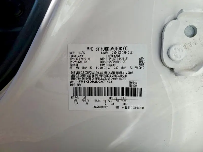 2022 FORD EXPLORER XLT  