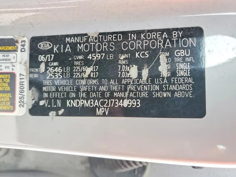 2018 KIA SPORTAGE LX  