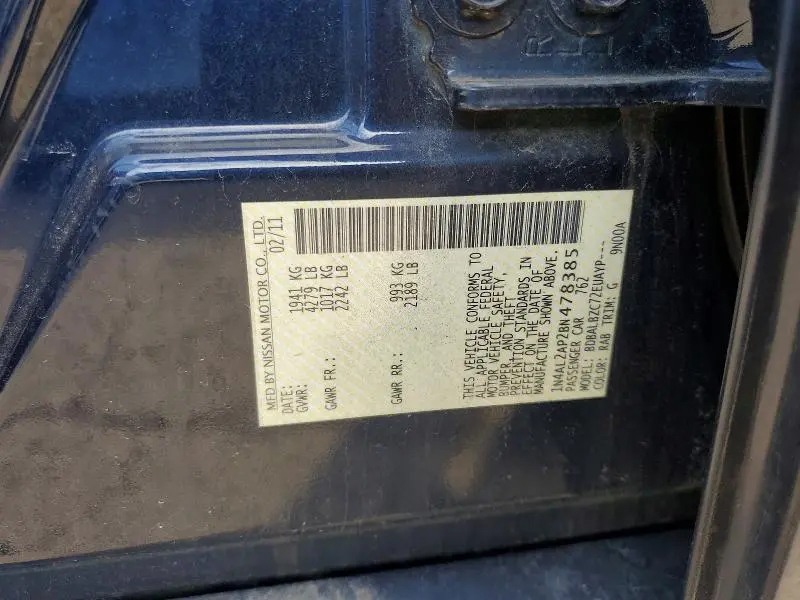 2011 NISSAN ALTIMA 2.5  