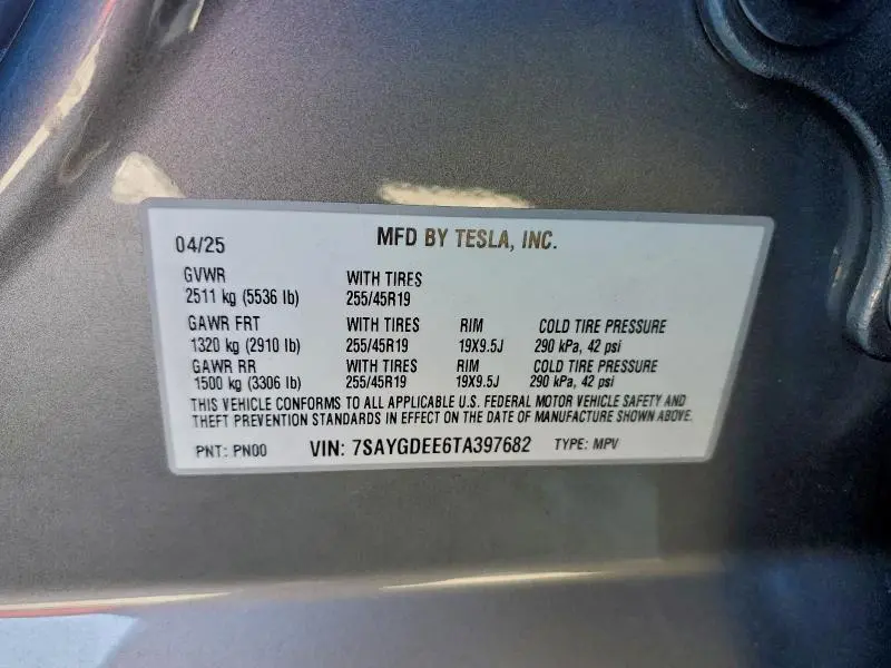 2026 TESLA MODEL Y   