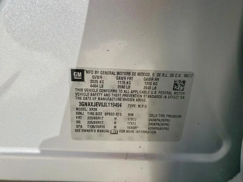 2018 CHEVROLET EQUINOX LT  