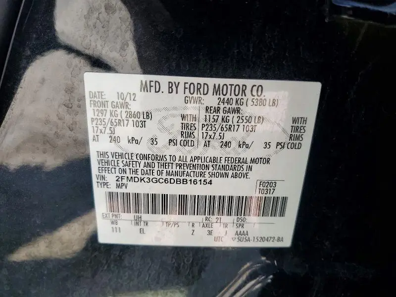 2013 FORD EDGE SE  