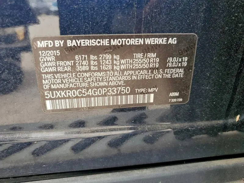 2016 BMW X5 XDRIVE35I  