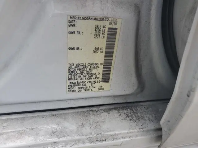 2016 NISSAN ALTIMA 2.5  