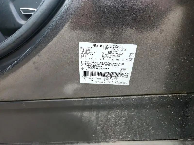 2017 FORD EXPLORER XLT  